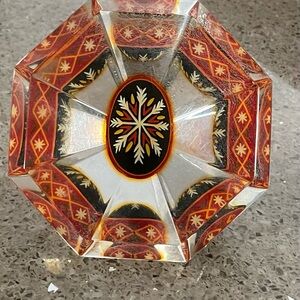 Decorative Ukrainian Easter Egg Crystal Paperweight